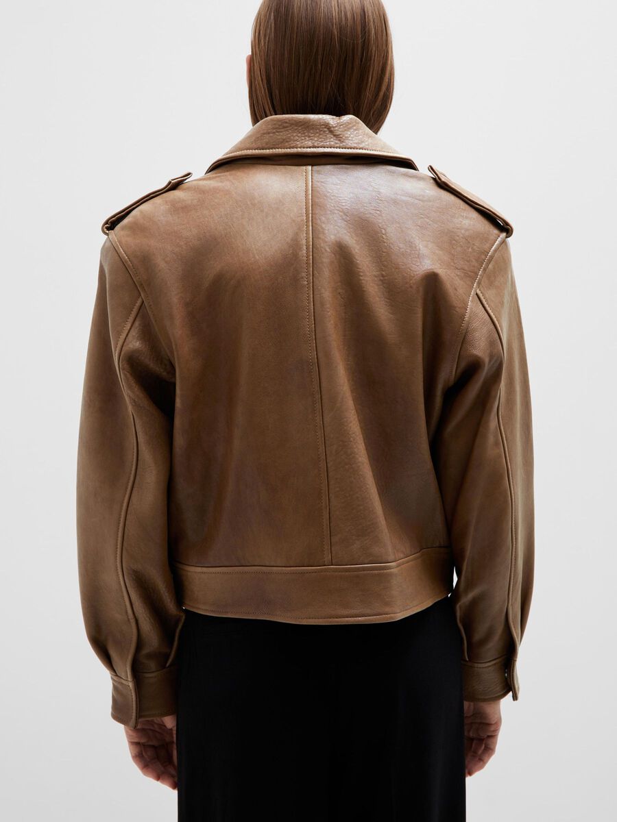 Glove Leather Jacket - Coca Mocha