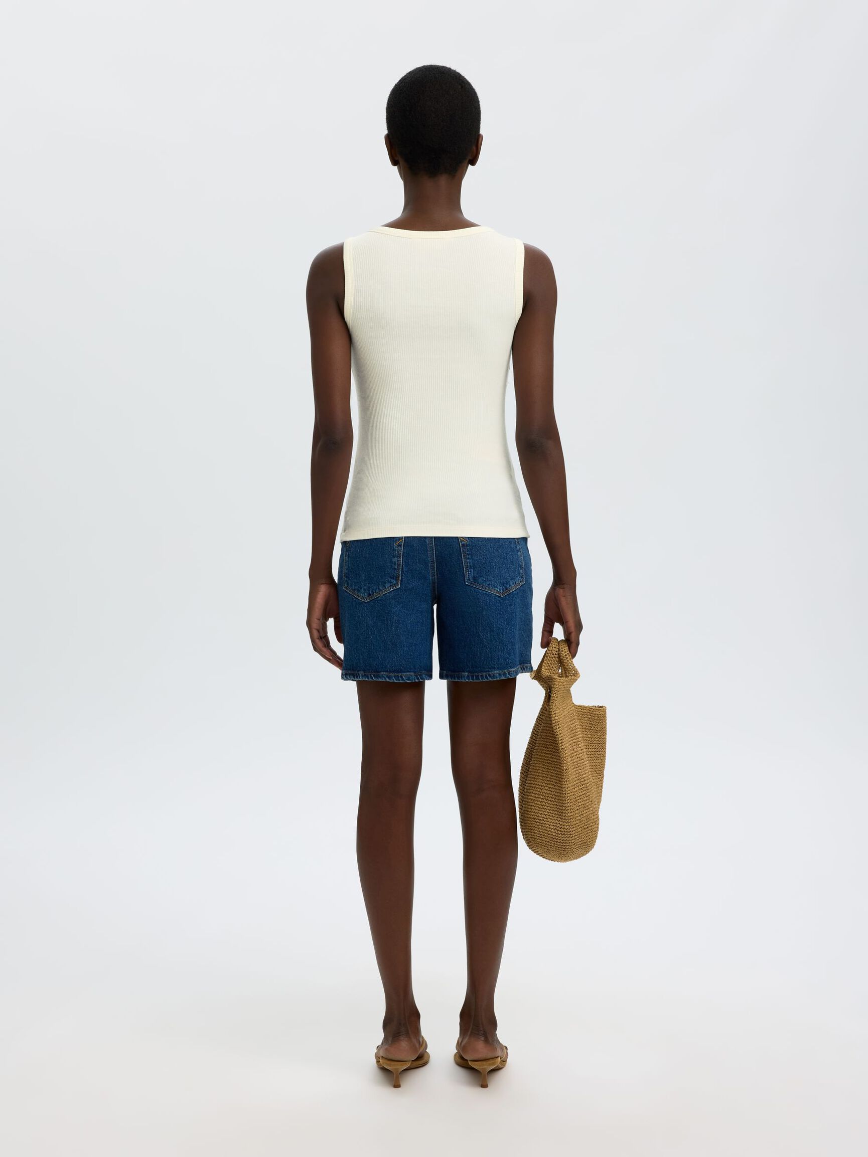 Anna U-Neck Tank - Snow White