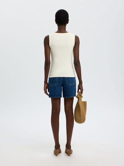 Anna U-Neck Tank - Snow White