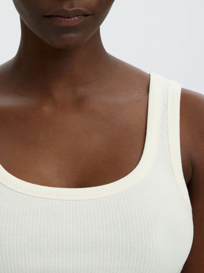 Anna U-Neck Tank - Snow White