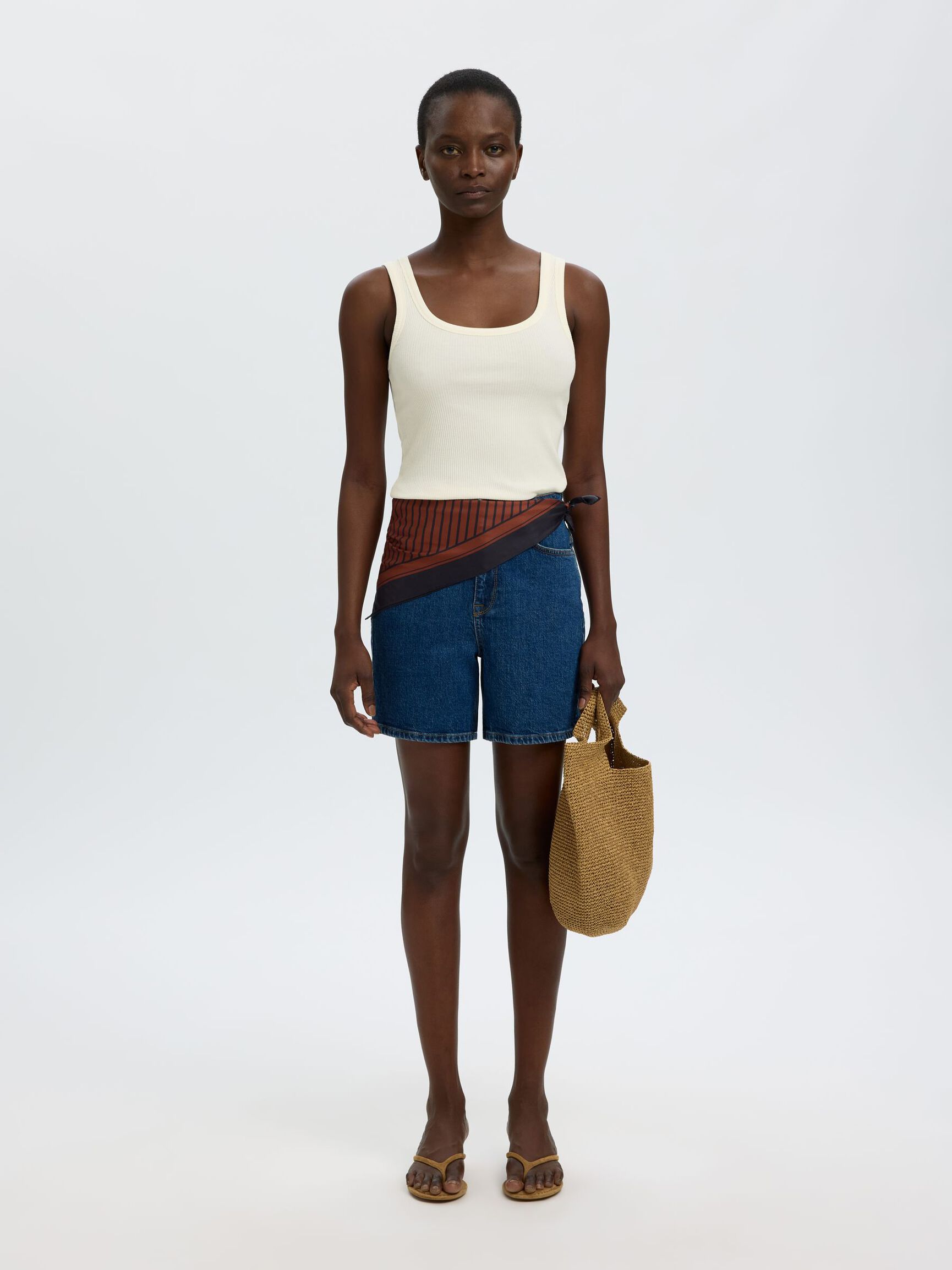 Anna U-Neck Tank - Snow White