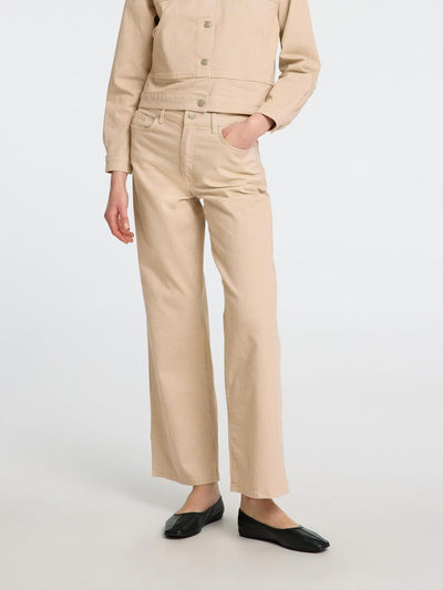 Alba High Waisted Jeans - Ecru Stripes