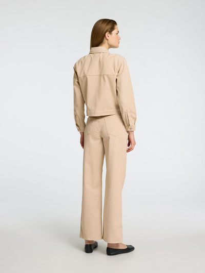 Alba High Waisted Jeans - Ecru Stripes