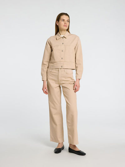 Alba High Waisted Jeans - Ecru Stripes