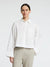 Astha Cropped Boxy Shirt - Bright White