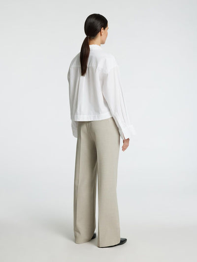Astha Cropped Boxy Shirt - Bright White