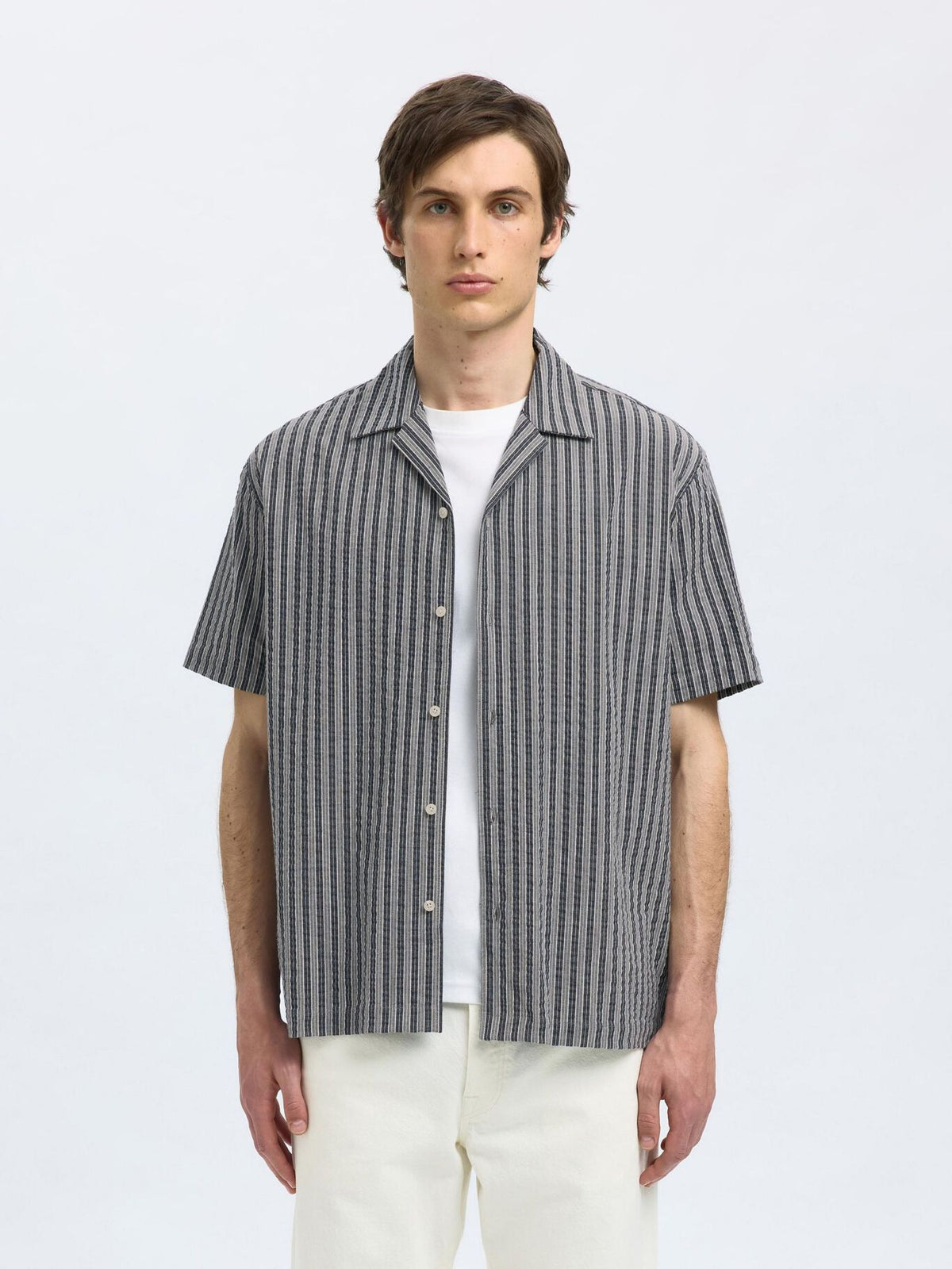 Relaxed Ace Seersucker Shirt - Sky Captain