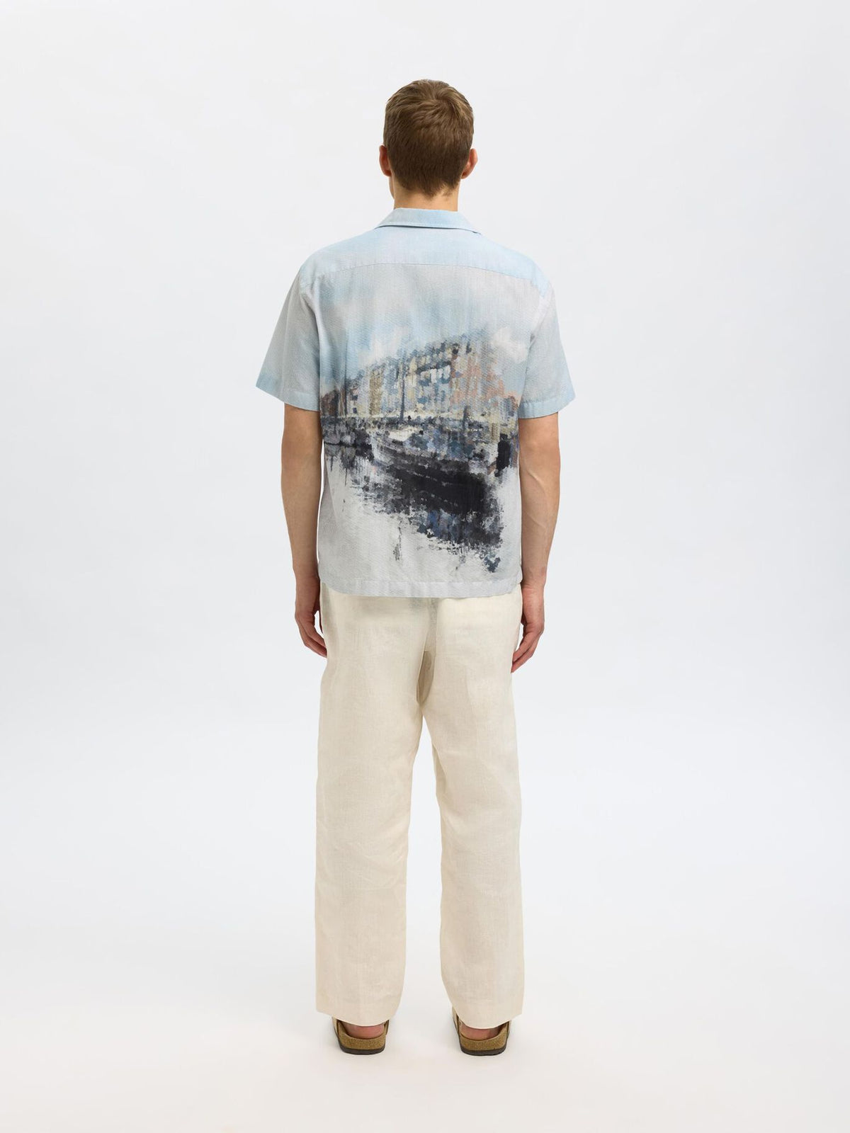 Relax Carl AOP Print Shirt - Cashmere Blue