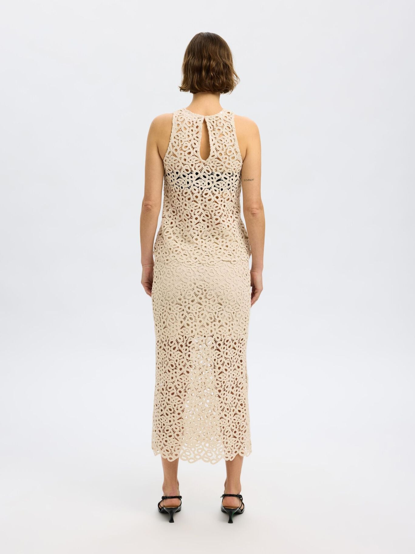 Alima Crochet Top - Sandshell