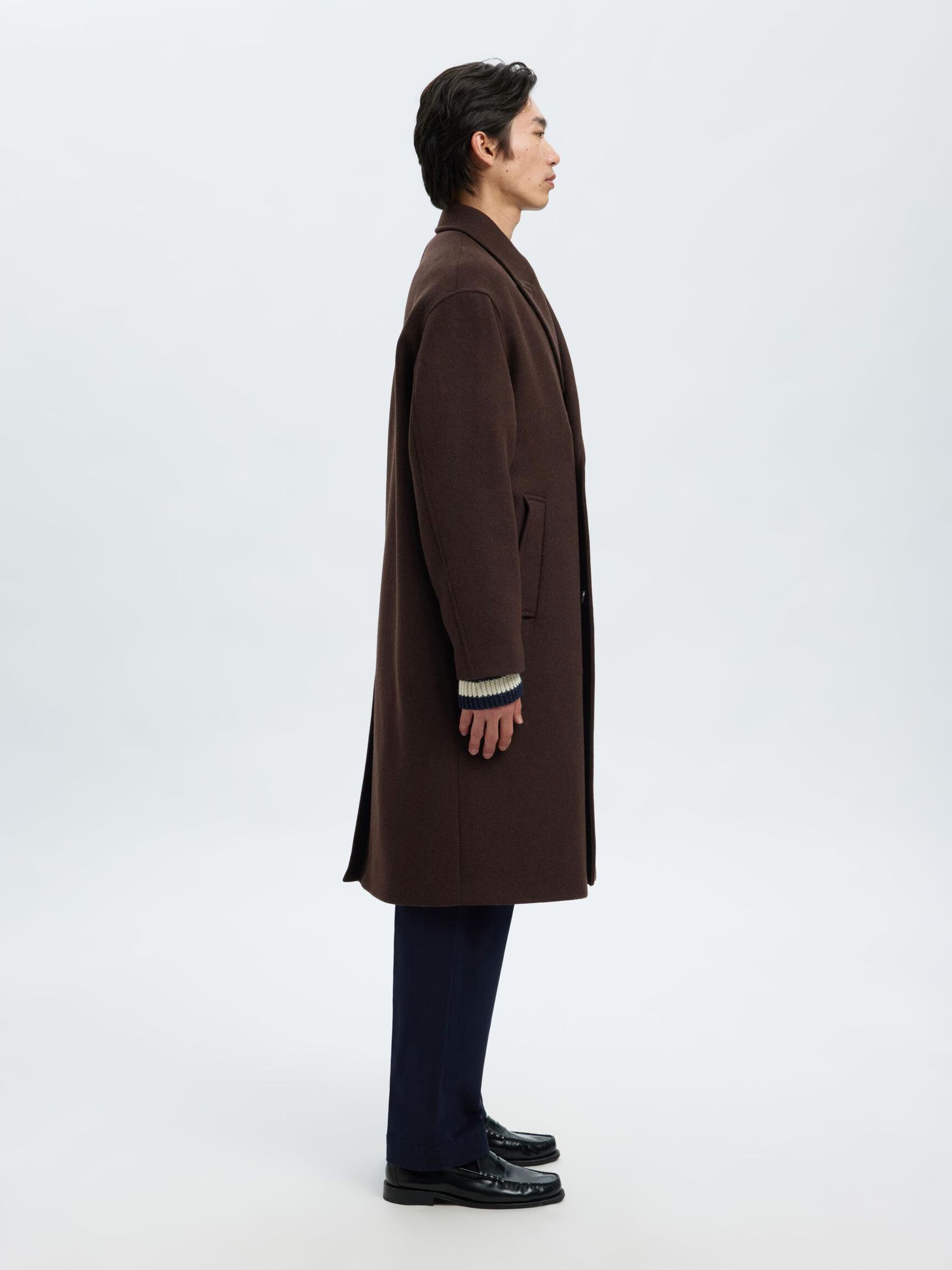 Simon Manteco Wool Blend Coat - Delicioso