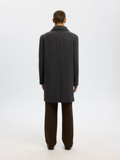 Archive Wool Blend Coat - Dark Grey & Navy/Brown Hounds