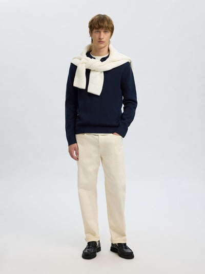 Dane Knit Structure Polo - Sky Captain