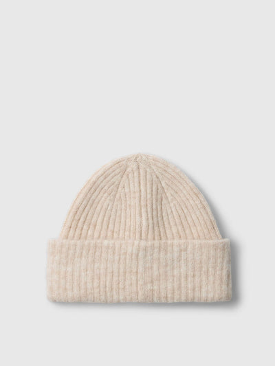 Lulu Wool Blend Knit Beanie - Birch