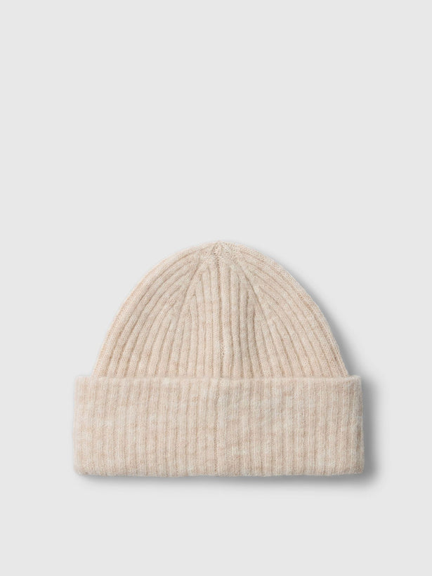 Lulu Wool Blend Knit Beanie - Birch