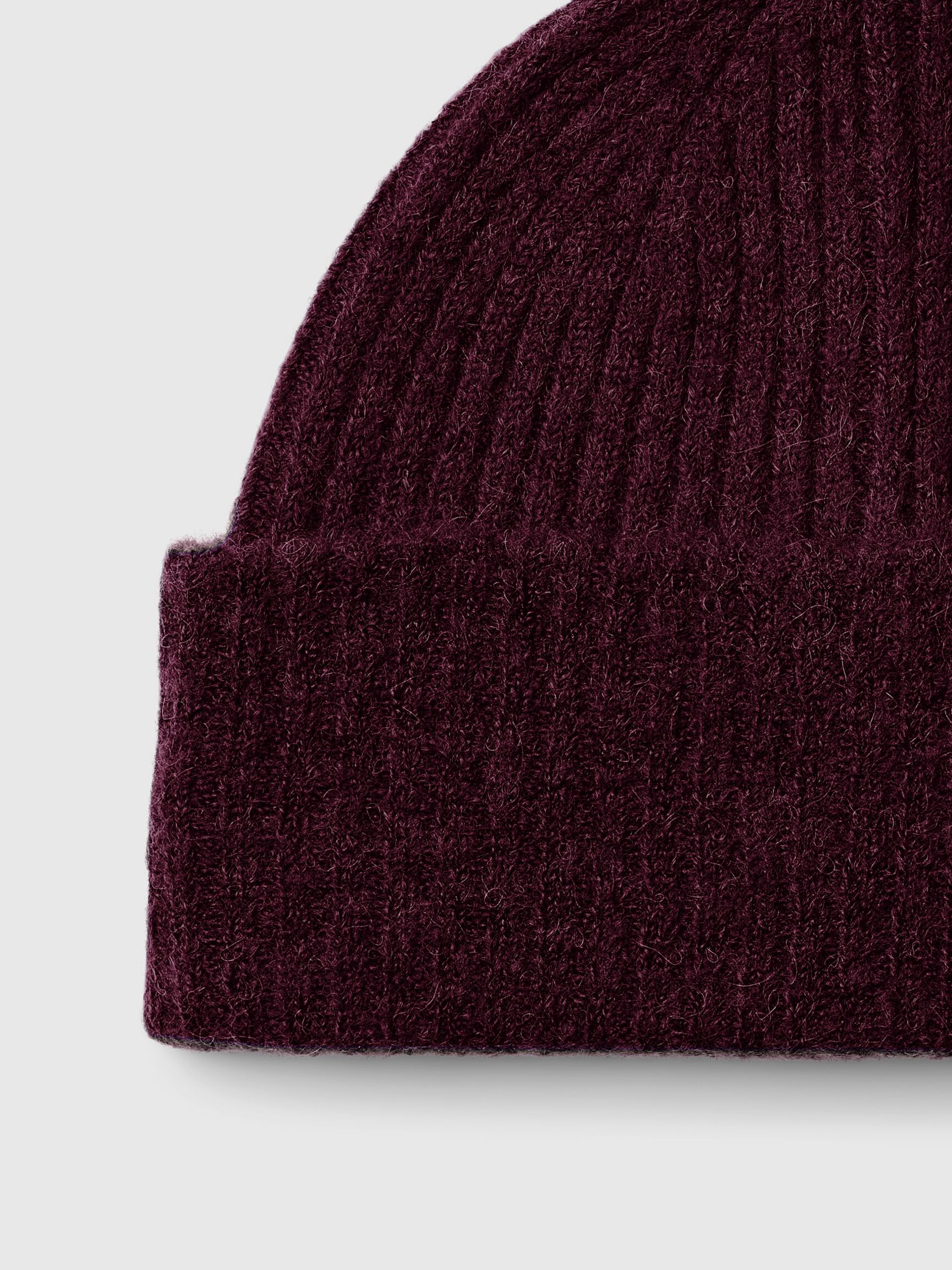 Lulu Wool Blend Knit Beanie - Fig