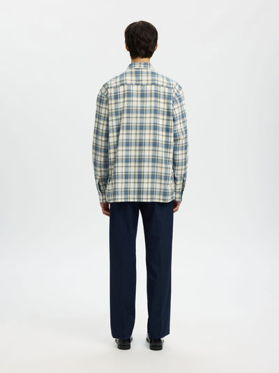 Relax Landon Check LS Shirt - Egret Blue Mirage Multi Check