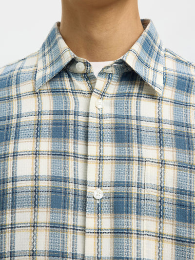 Relax Landon Check LS Shirt - Egret Blue Mirage Multi Check