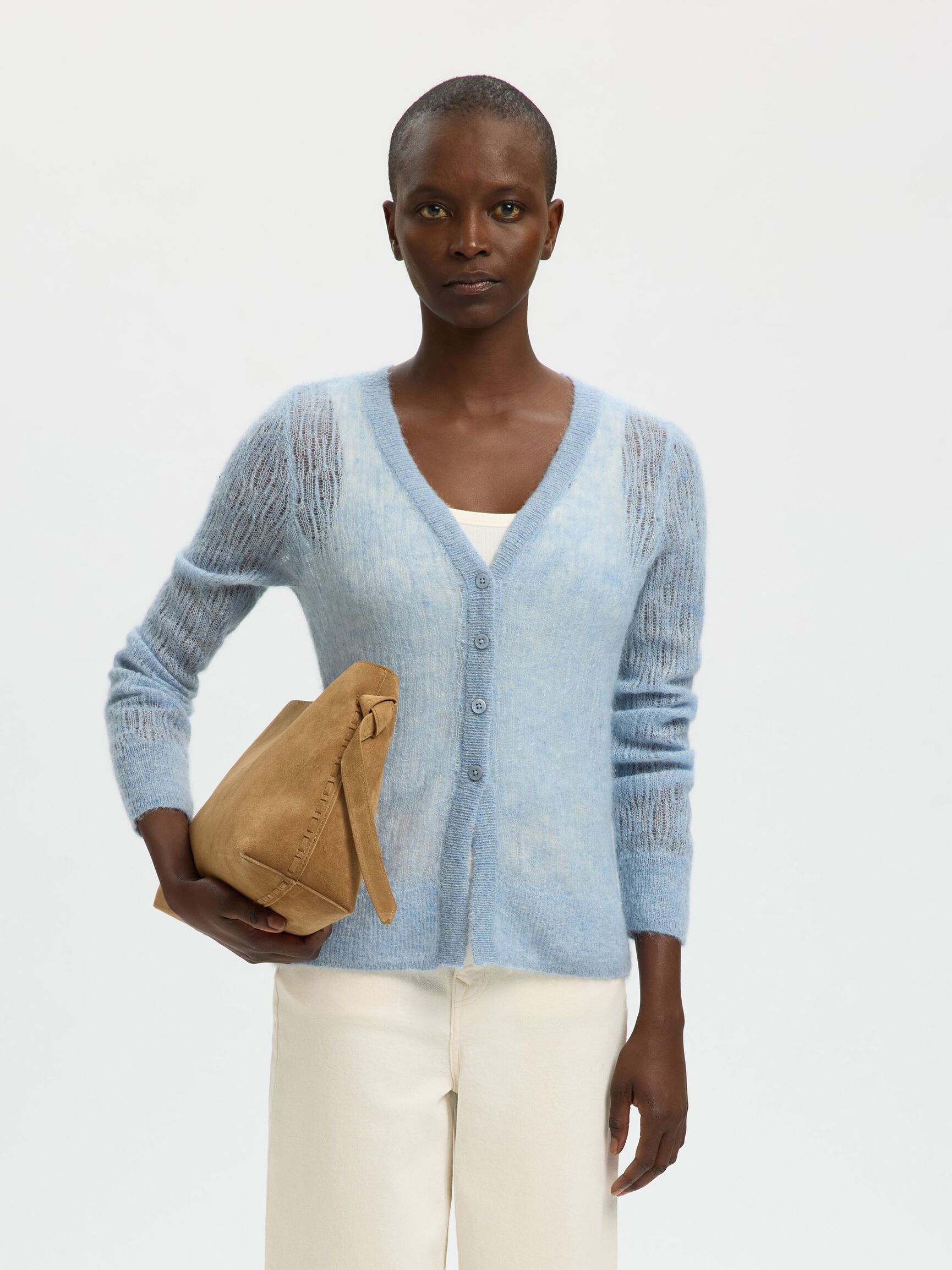 Mayer Structure Cardigan - Dusty Blue