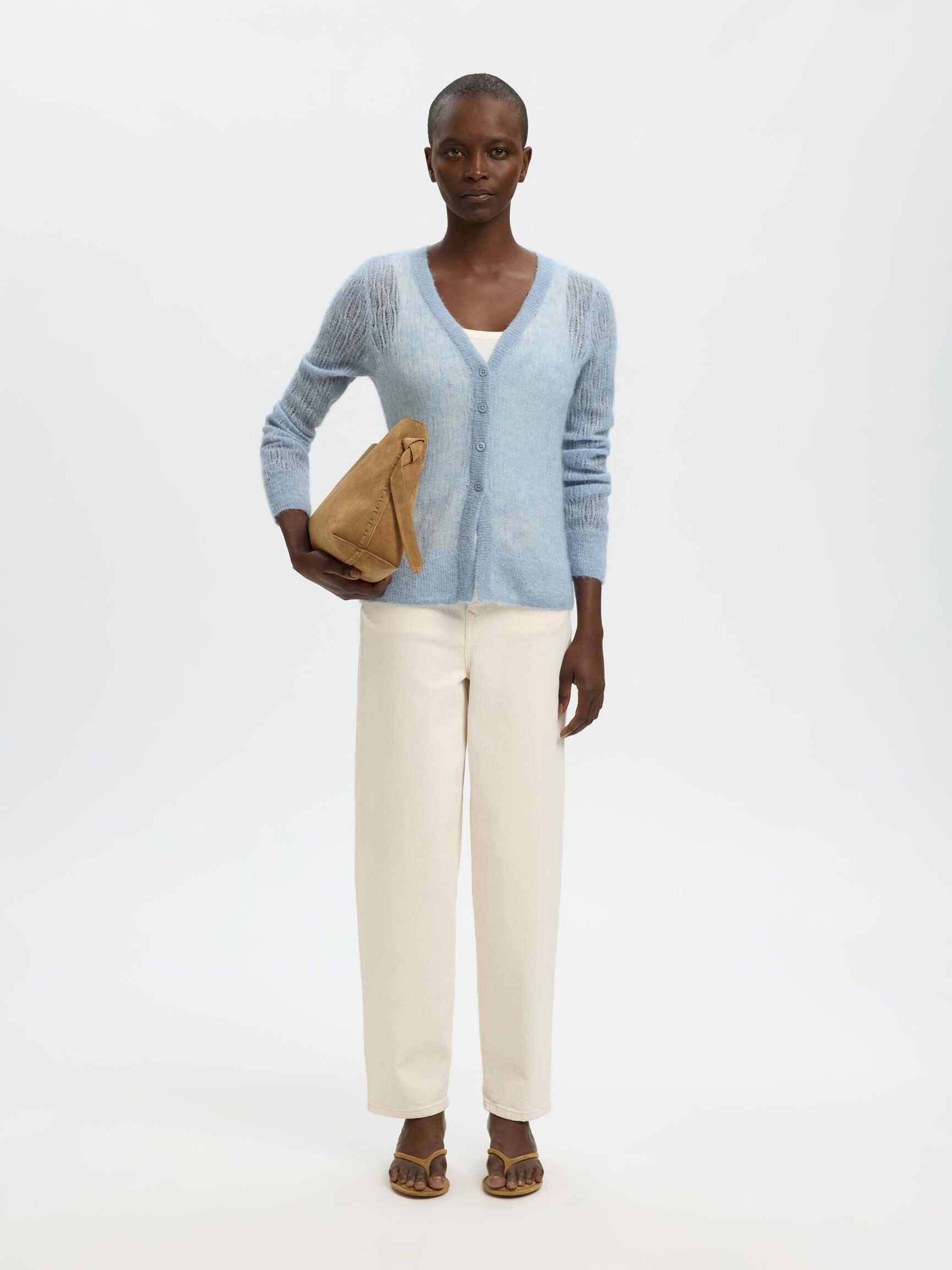 Mayer Structure Cardigan - Dusty Blue