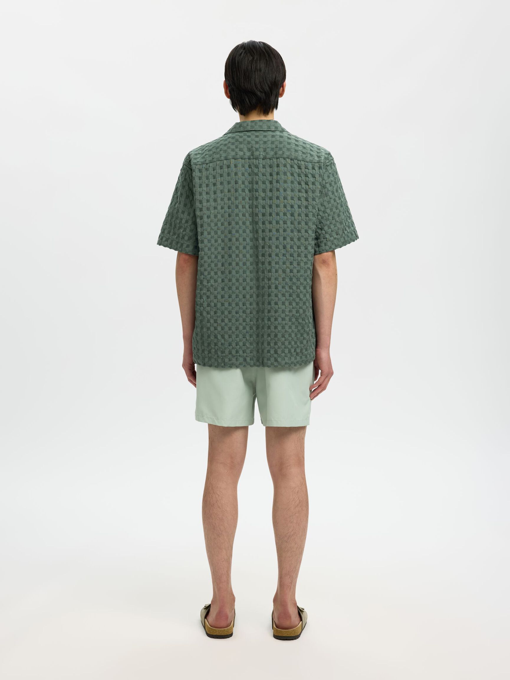 Relax Monty Texture SS Shirt - Balsam Green Texture