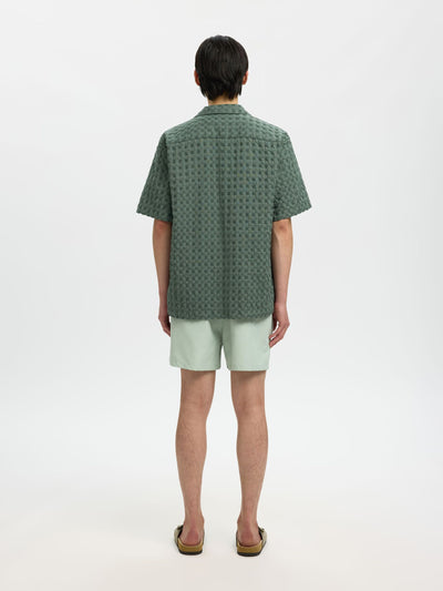Relax Monty Texture SS Shirt - Balsam Green Texture