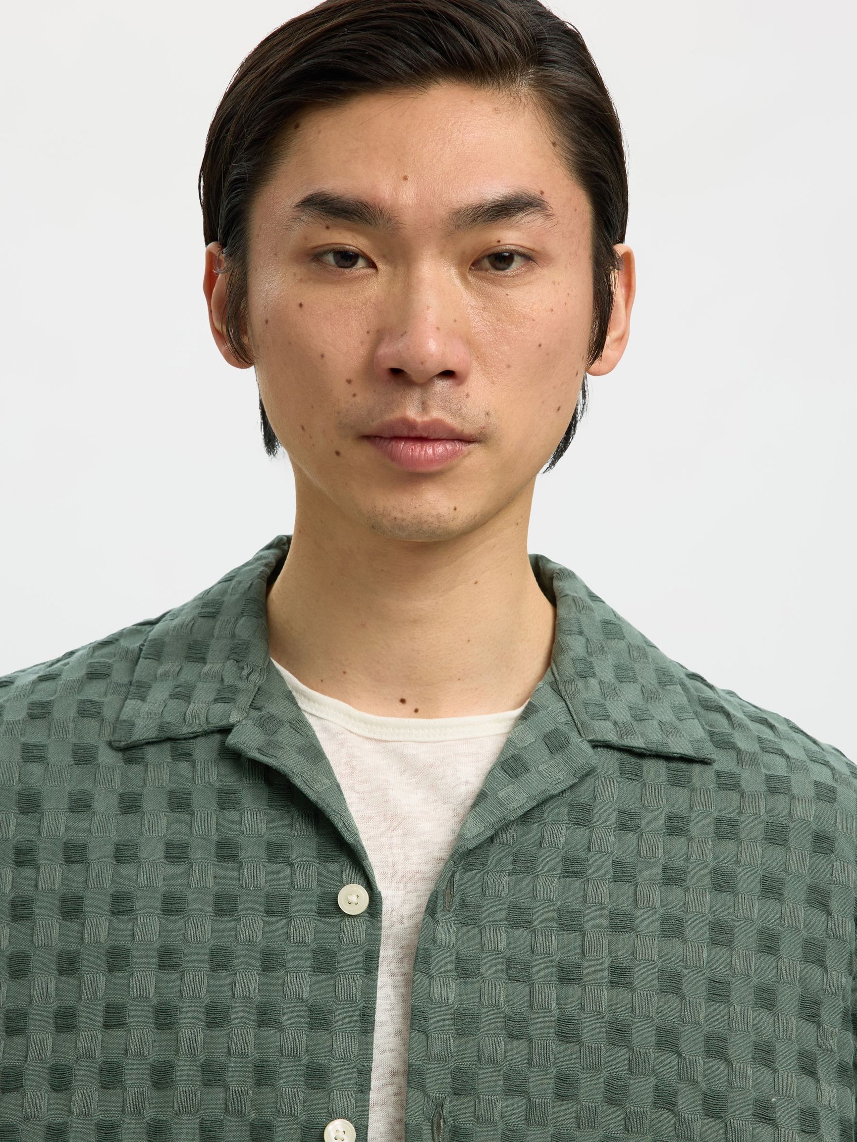 Relax Monty Texture SS Shirt - Balsam Green Texture