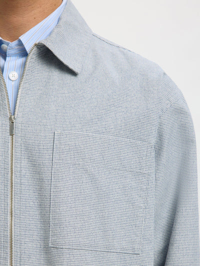 Relax David Mix Zip Overshirt -  Blue Mirage Poppytooth