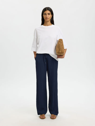 Fiona High Waist String Pants - Dark Sapphire