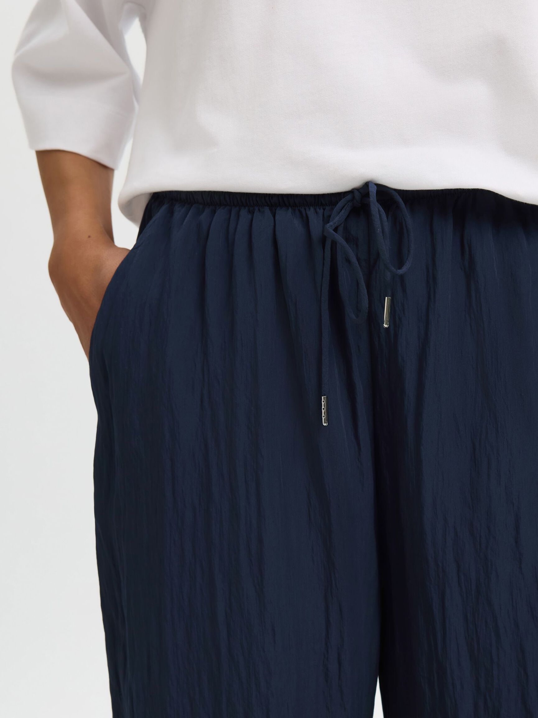 Fiona High Waist String Pants - Dark Sapphire