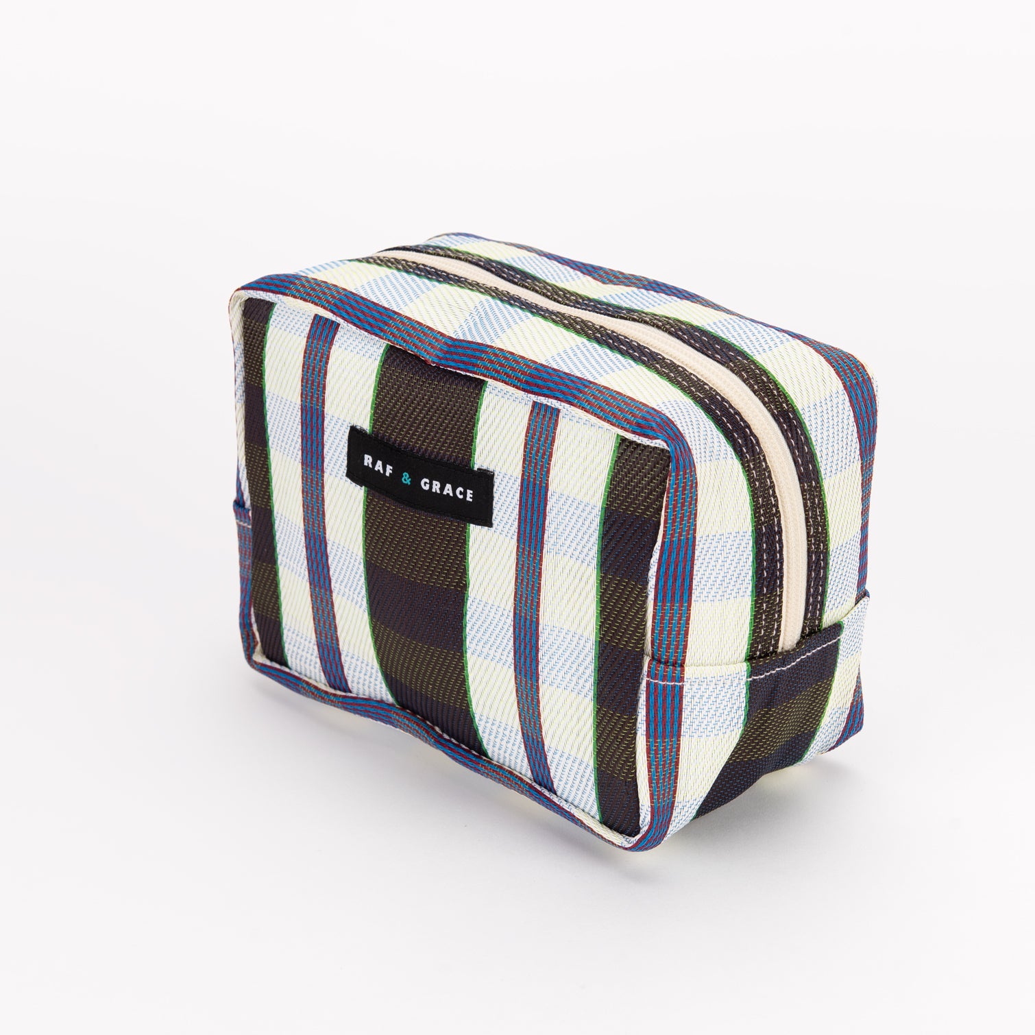 Wash Bag - Black, Cream & Navy