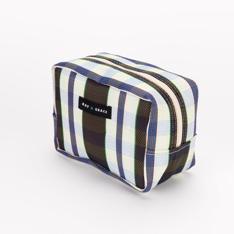 Wash Bag - Black, Cream & Navy