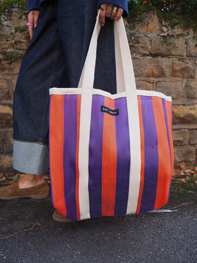 Large Shopper Bag - Purple/Orange