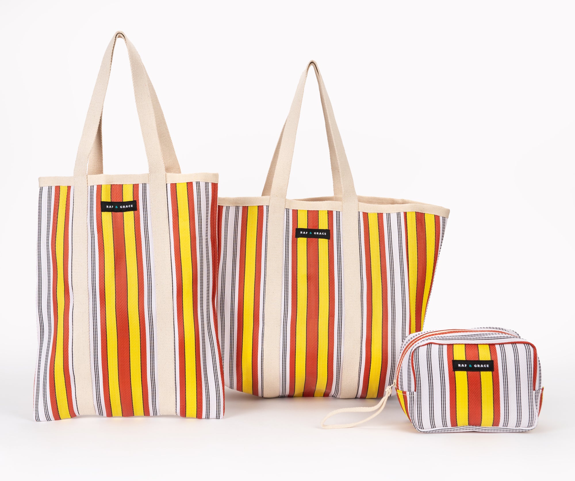 Large Shopper Bag - Red & Yellow