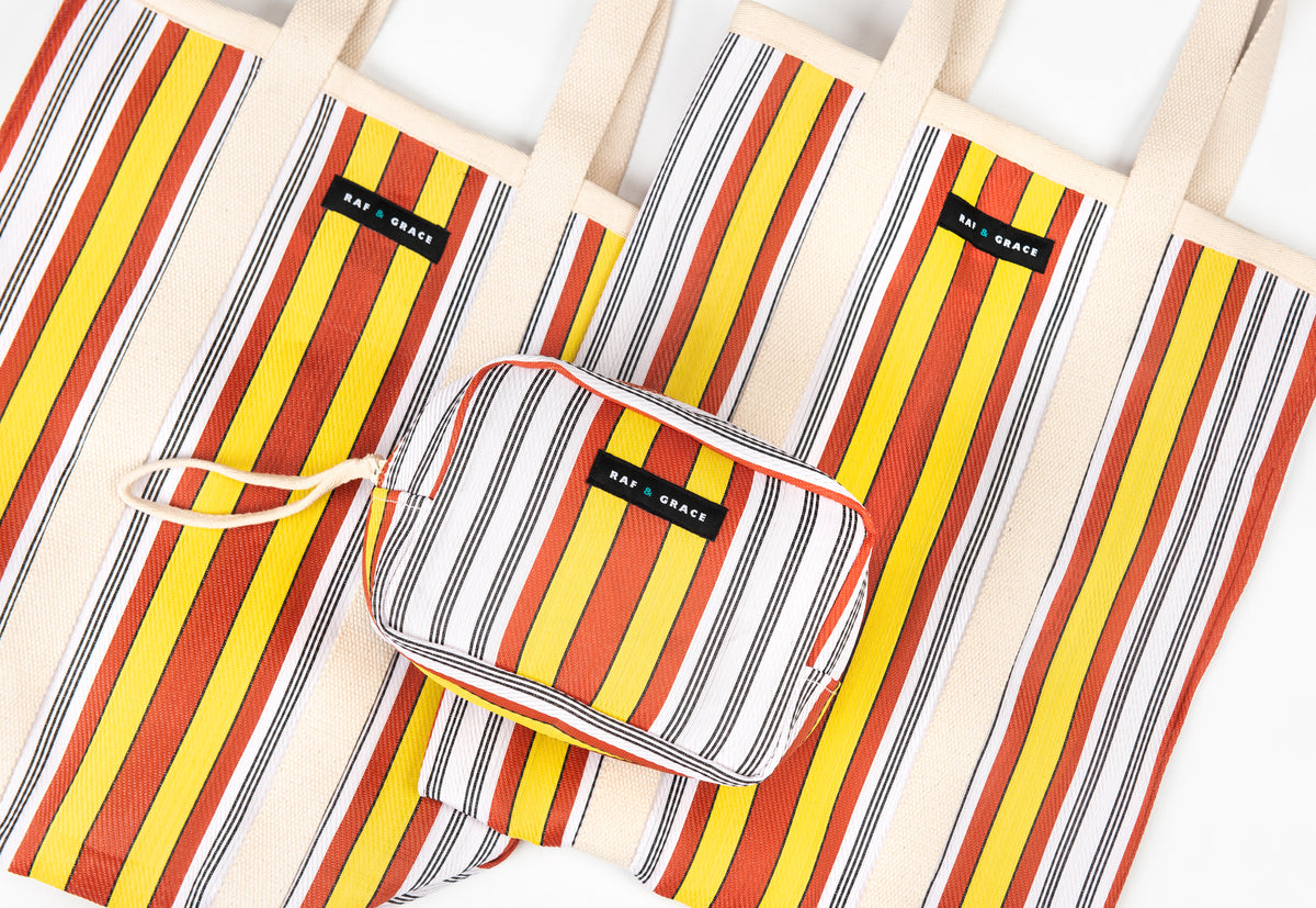Large Shopper Bag - Red & Yellow