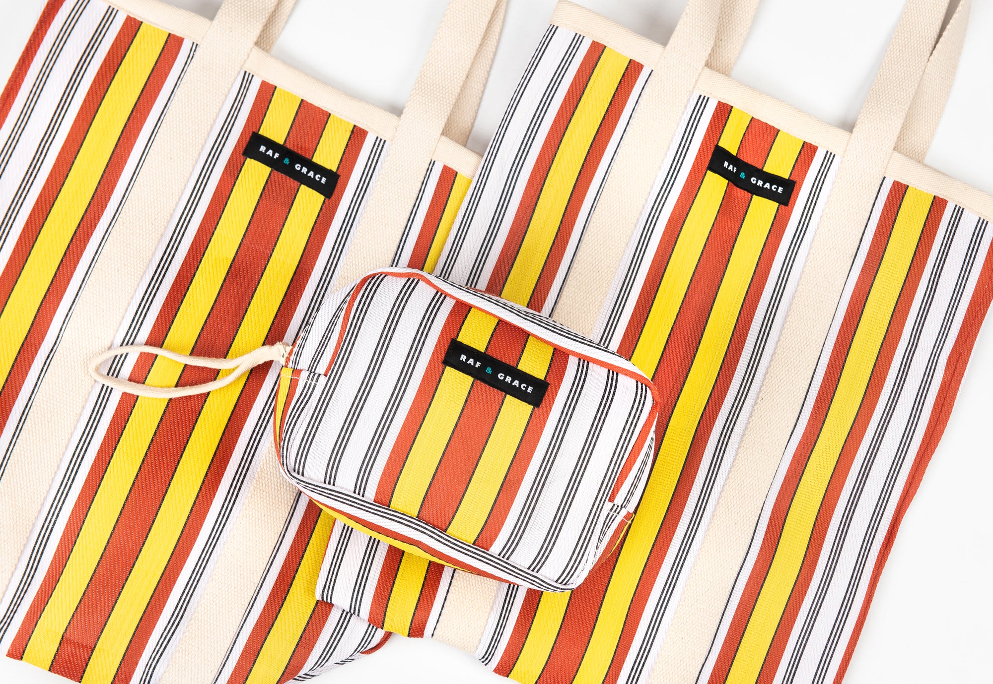 Wash Bag - Red & Yellow