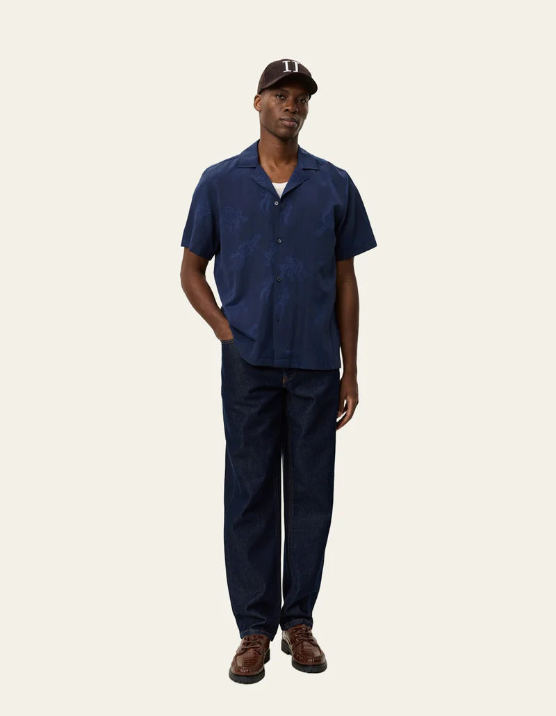 Lesley Players Jacquard Shirt - Dark Navy