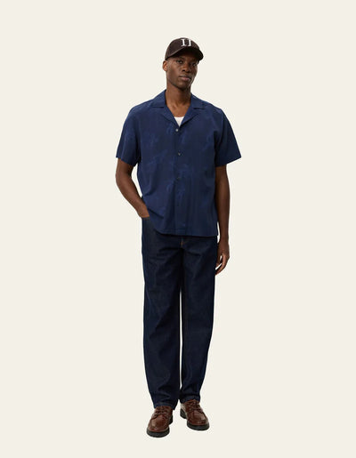 Lesley Players Jacquard Shirt - Dark Navy