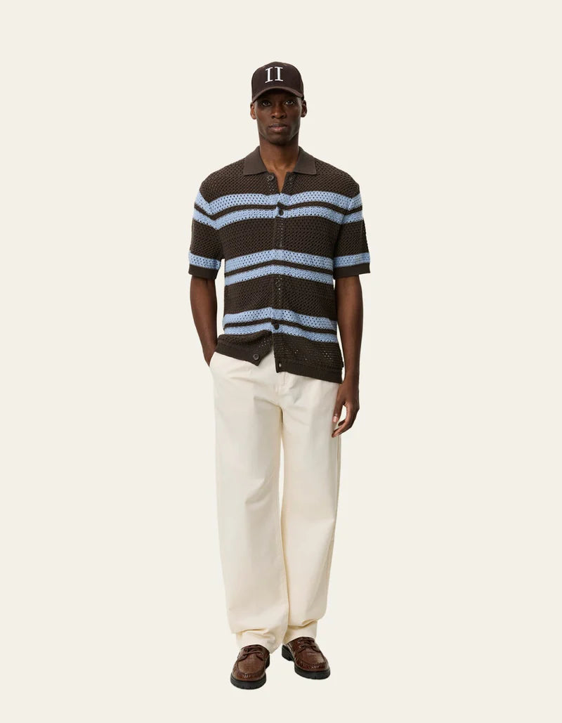 Gianni SS Knitted Polo Shirt  - Turkish Coffee Brown