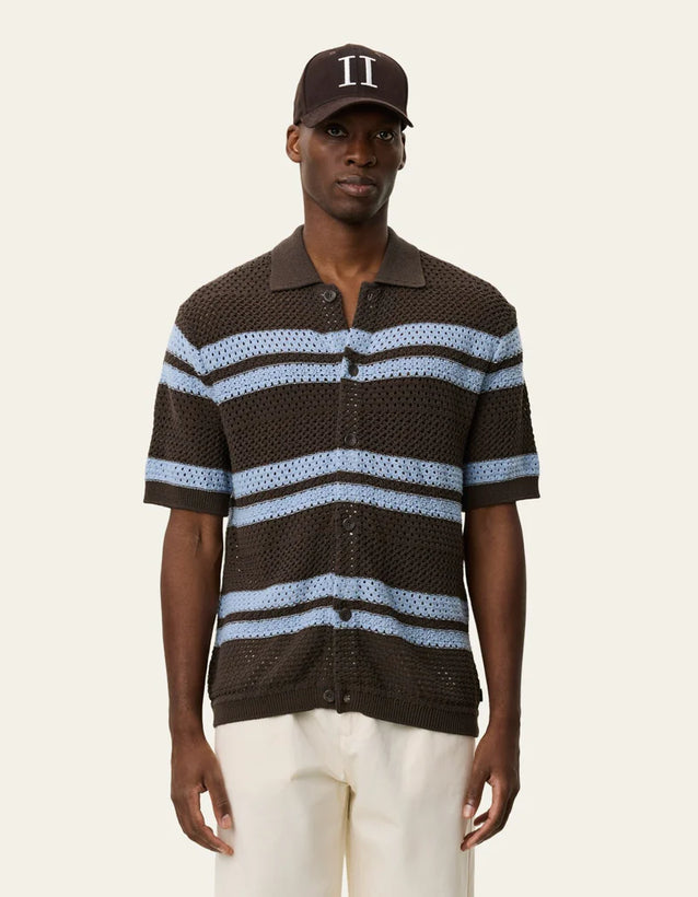 Gianni SS Knitted Polo Shirt  - Turkish Coffee Brown