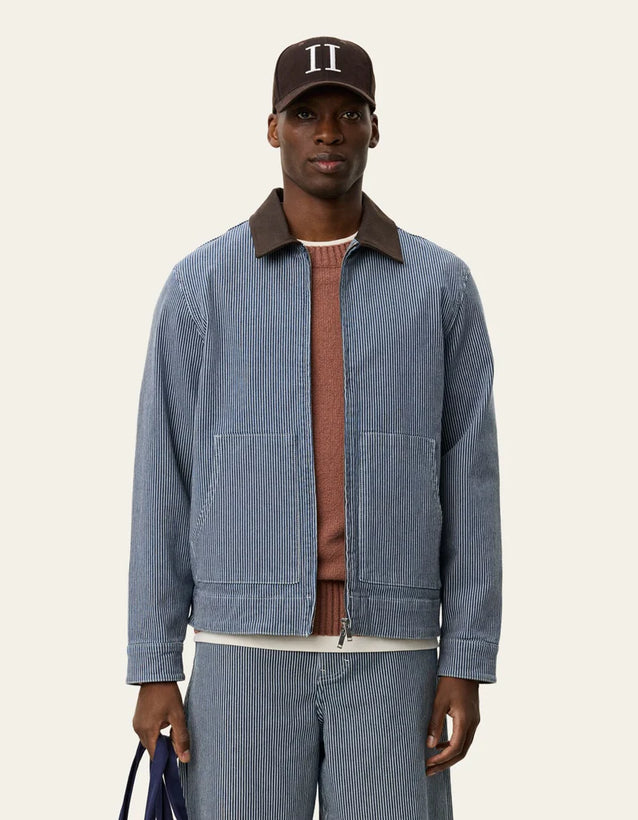 Robert Striped Jacket - Dark Navy