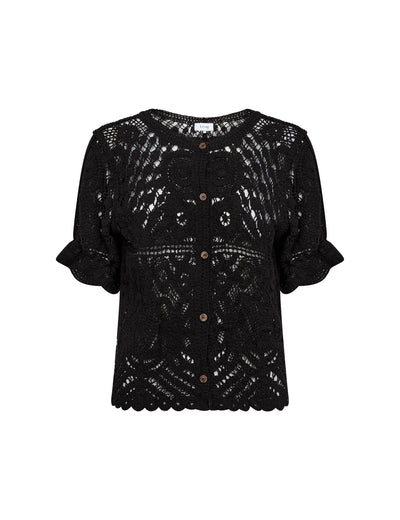 Rosa 2 Top -  Black