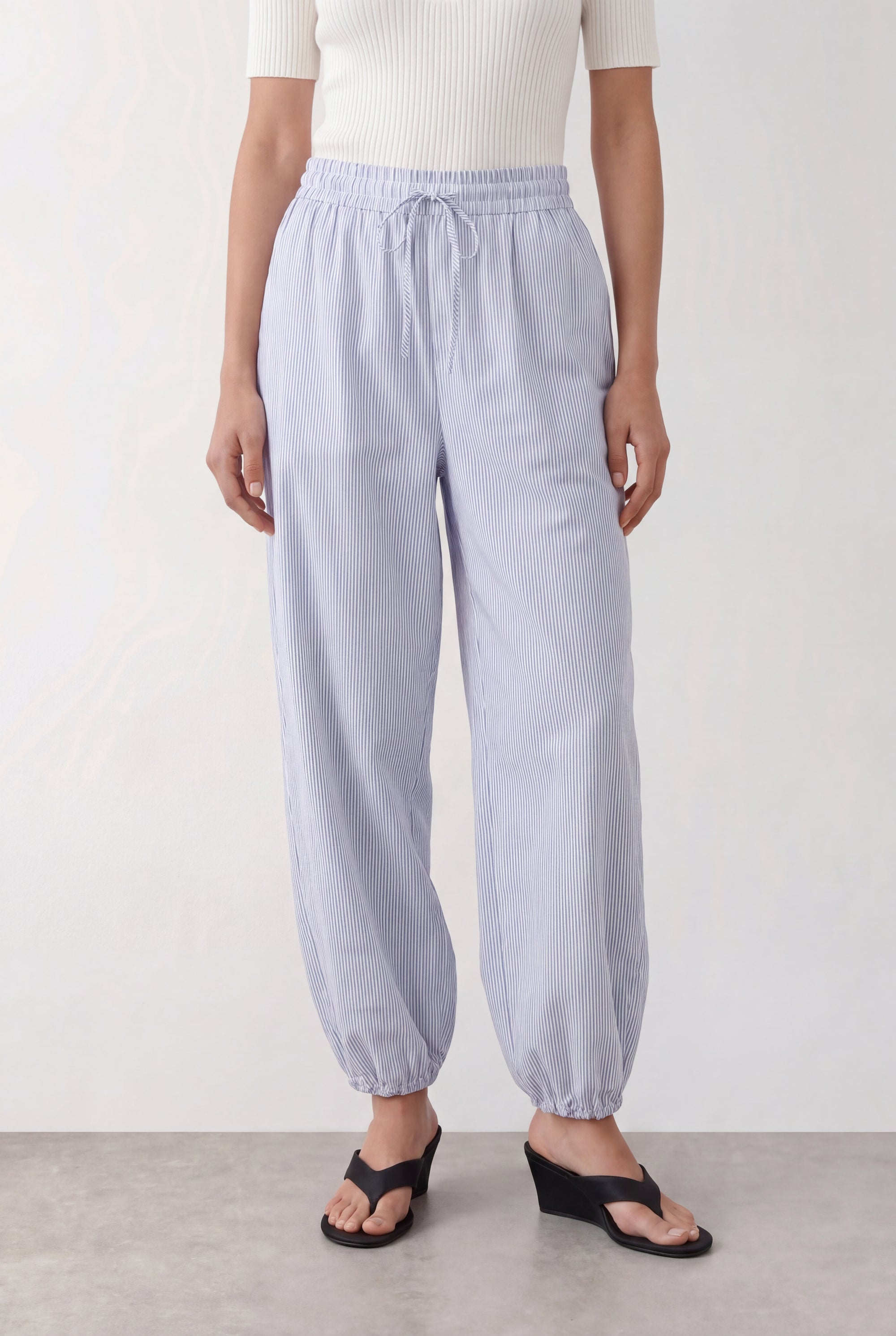 Riss 1 Pants - Blue/White Stripes