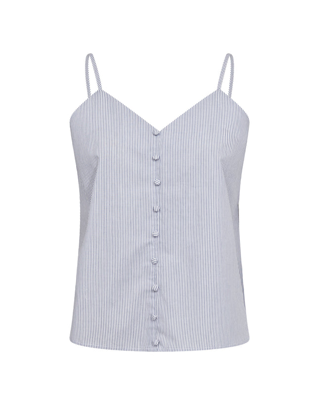Riss 2 Blouse - Blue and White Stripes
