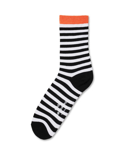 Ana Mix Sock Pair - Black Stripe/White Dot