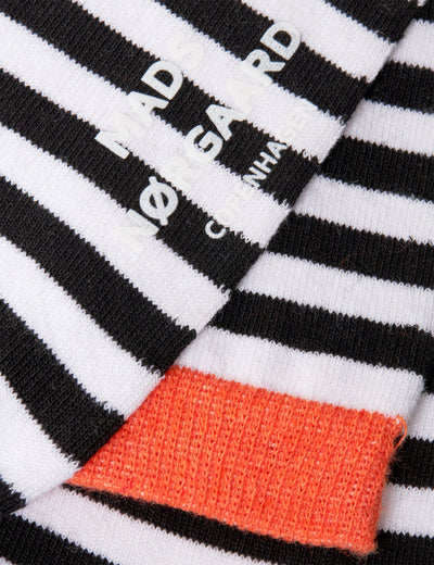 Ana Mix Sock Pair - Black Stripe/White Dot