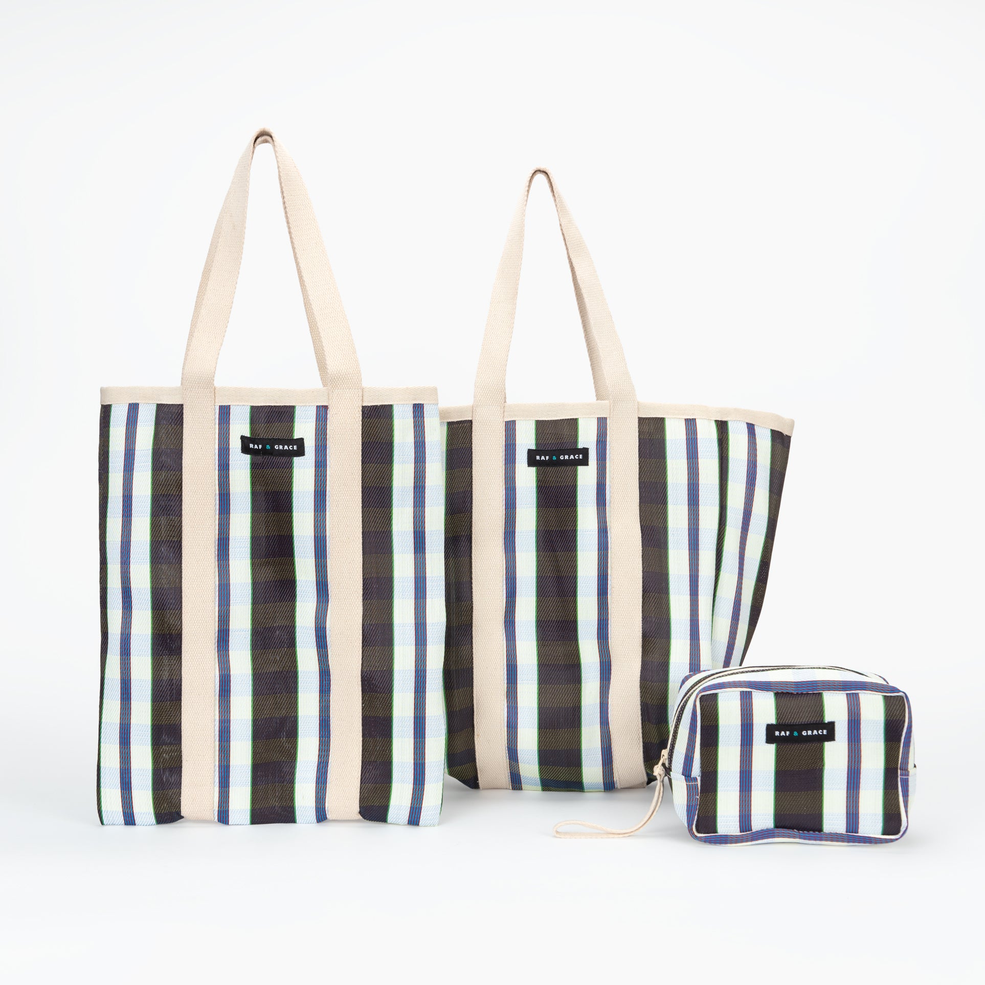 Tote Bag - Black, Cream & Navy