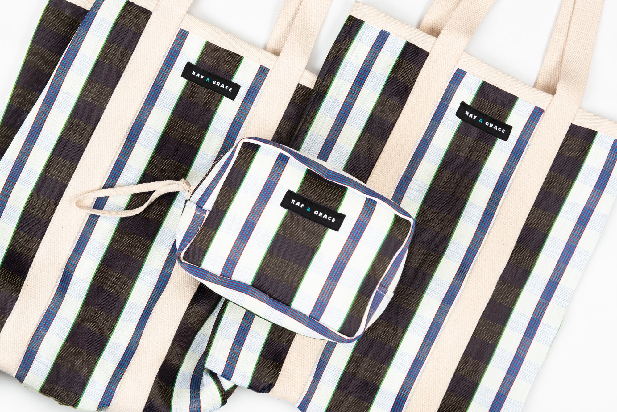 Tote Bag - Black, Cream & Navy