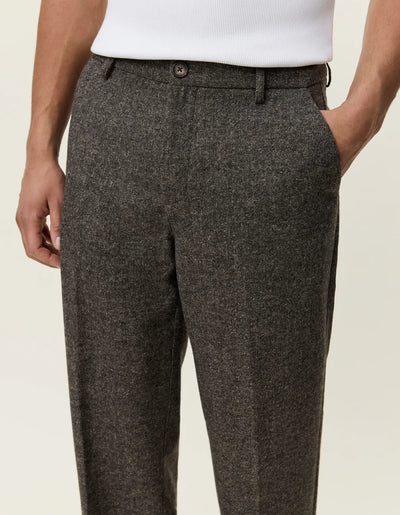 Wool Melange Slack Pants - Caribou