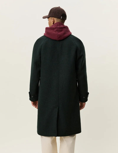 Solid Wool Coat - Rosin Green