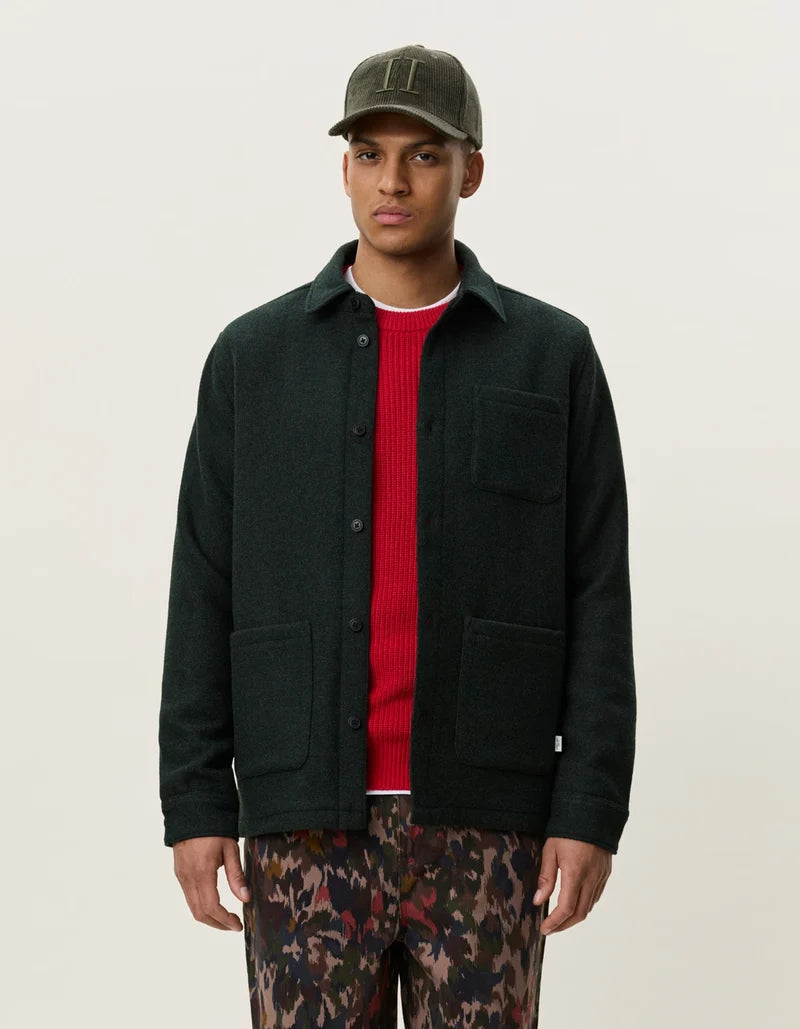 Wool Overshirt - Rosin Green
